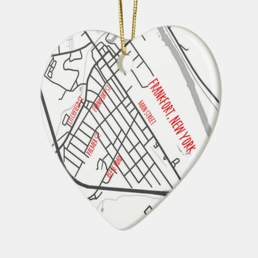 Frankfort, New York kerstversiering Keramisch Ornament (Links)