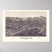 Frankfort, New York Panoramic Map - 1887 Poster (Voorkant)