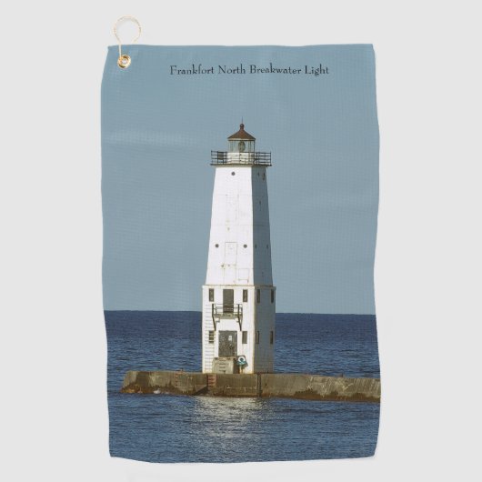 Frankfort North Breakwater Light golfhanddoek (Voorkant)