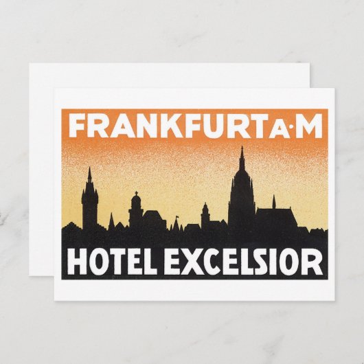 Frankfurt AM Hotel Excelsior Briefkaart (Voorkant / Achterkant)