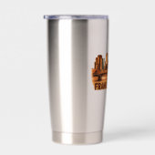 Frankfurt am Main - abstrakte Kunst - Skyline Geïsoleerde Drinkbeker (Rechts)