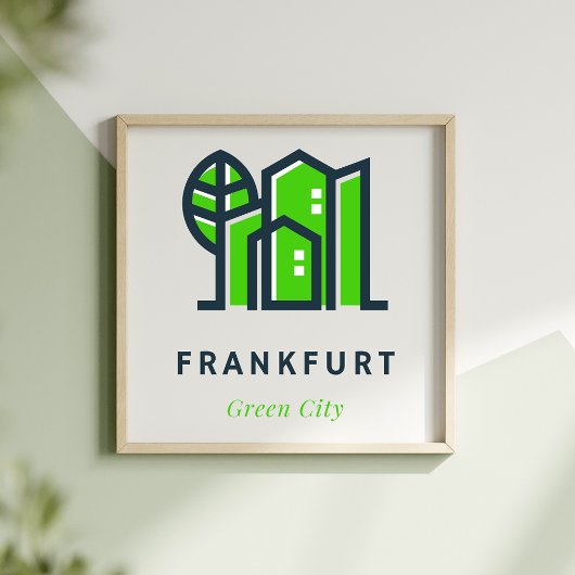 Frankfurt am Main Duitsland Duurzame Groene Stad Poster