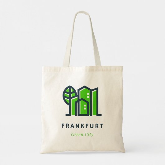 Frankfurt am Main Duitsland Duurzame Groene Stad Tote Bag (Achterkant)