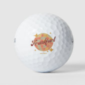 Frankfurt am Main FFM Duitsland Retro golfclub Golfballen (Voorkant)