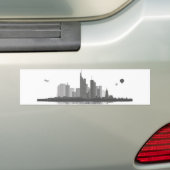 Frankfurt am Main Skyline Aufkleber Bumpersticker (Op auto)