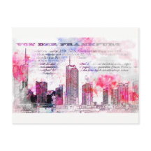 Frankfurt, Architektur - Popart Illustratie