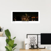 Frankfurt at Night Poster (Thuiskantoor)
