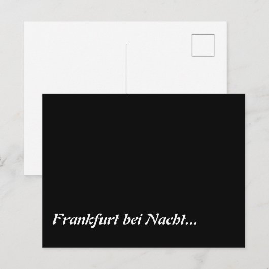 Frankfurt bei Nacht Briefkaart (Voorkant / Achterkant)