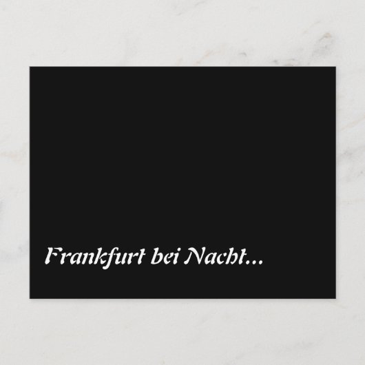 Frankfurt bei Nacht Briefkaart (Voorkant)