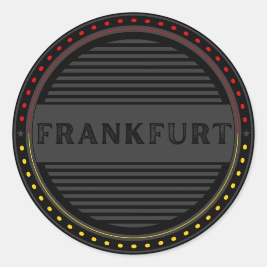Frankfurt City Pride Embleem – Duitse identiteit Ronde Sticker (Voorkant)