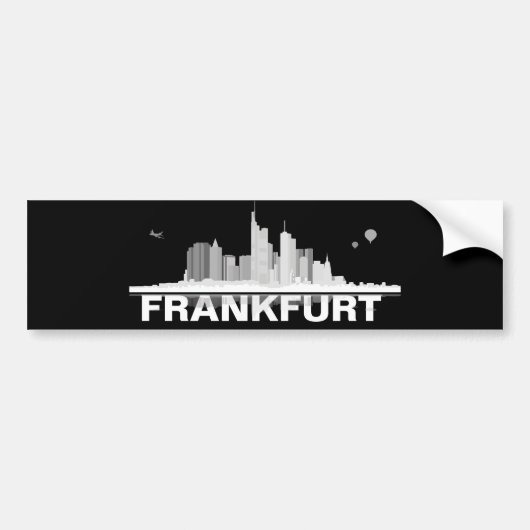 Frankfurt City Skyline Autoaufkleber / Aufkleber Bumpersticker (Voorkant)