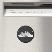 Frankfurt City Skyline Magnet / Kühlschrankmagnet (Insitu (Vaatwasser))