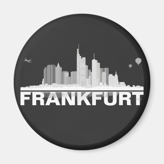 Frankfurt City Skyline Magnet / Kühlschrankmagnet (Voorkant)