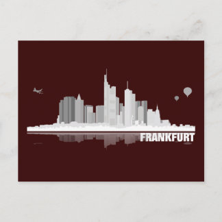 Frankfurt City Skyline Postkarte Briefkaart