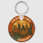 Frankfurt Duitse Skyline Sleutelhanger (Achterkant)