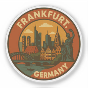 Frankfurt Duitse Skyline Sticker