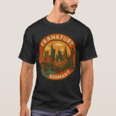 Frankfurt Duitse Skyline T-shirt (Voorkant)
