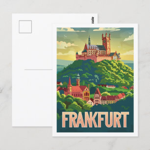 Frankfurt Duitsland Beroemde Vintage Reisplaats Briefkaart