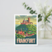 Frankfurt Duitsland Beroemde Vintage Reisplaats Briefkaart (Staand voorkant)