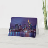 Frankfurt Duitsland bij nacht Kaart (Voorkant)
