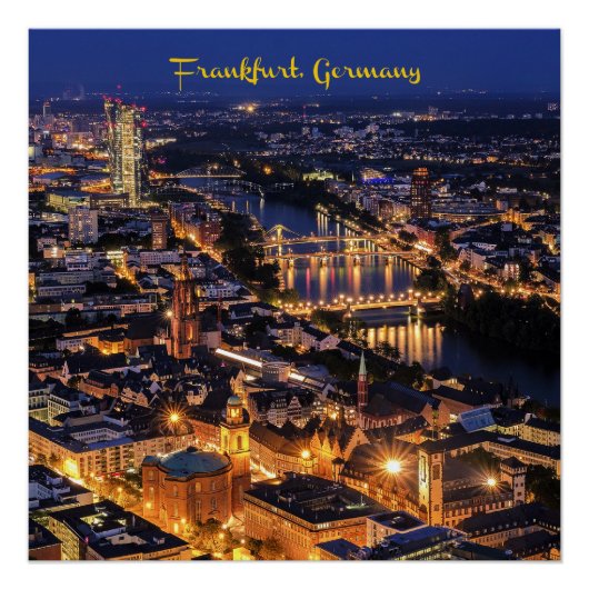 Frankfurt, Duitsland bij Twilight Perfect Poster (Voorkant)