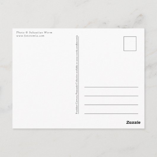 Frankfurt Duitsland Briefkaart (Achterkant)