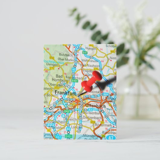 Frankfurt, Duitsland Briefkaart (Staand voorkant)
