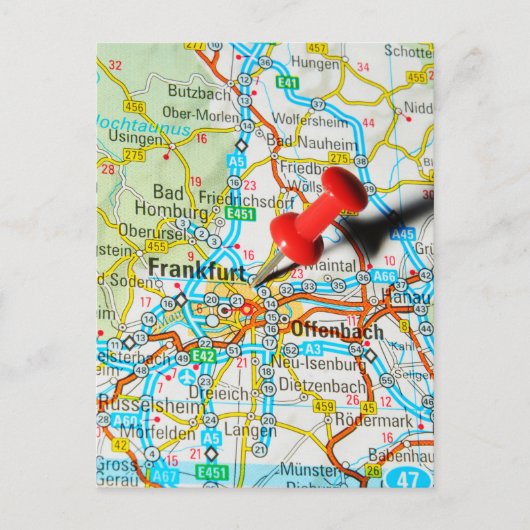 Frankfurt, Duitsland Briefkaart (Voorkant)