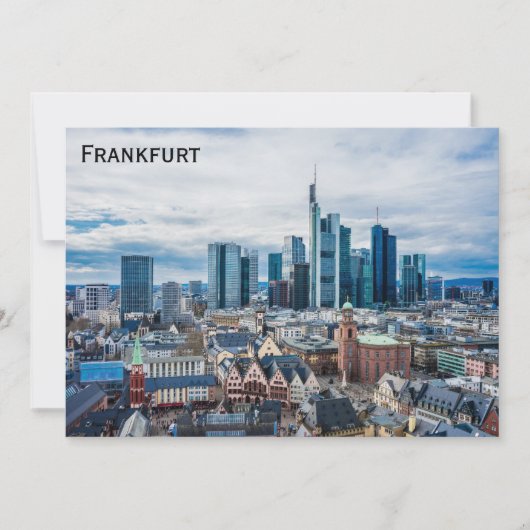 Frankfurt Duitsland City Skyline Photo Flat Card (Voorkant)