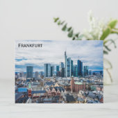 Frankfurt Duitsland City Skyline Photo Flat Card (Staand voorkant)