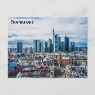 Frankfurt Duitsland City Skyline Travel Photo Briefkaart