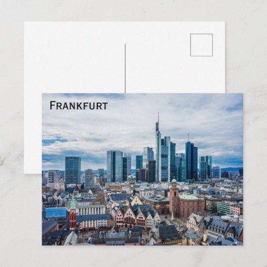 Frankfurt Duitsland City Skyline Travel Photo Briefkaart (Voorkant / Achterkant)