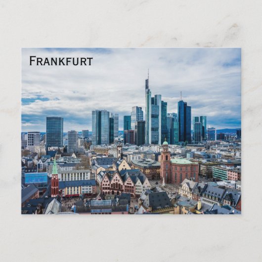 Frankfurt Duitsland City Skyline Travel Photo Briefkaart (Voorkant)