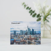 Frankfurt Duitsland City Skyline Travel Photo Briefkaart (Staand voorkant)