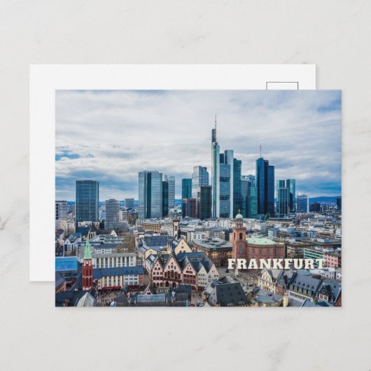 Frankfurt, Duitsland City Uitzicht Briefkaart (Voorkant / Achterkant)