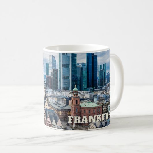 Frankfurt, Duitsland City Uitzicht Koffiemok (Voorkant rechts)