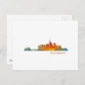 Frankfurt Duitsland City Waterverf Skyline Hq v1 Briefkaart (Voorkant / Achterkant)