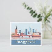 Frankfurt Duitsland Pastelreizen Briefkaart (Staand voorkant)