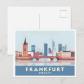 Frankfurt Duitsland Pastelreizen Briefkaart (Voorkant / Achterkant)
