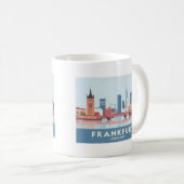 Frankfurt Duitsland Pastelreizen Koffiemok (Voorkant rechts)
