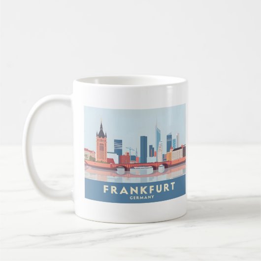 Frankfurt Duitsland Pastelreizen Koffiemok (Links)