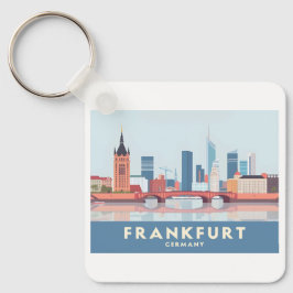 Frankfurt Duitsland Pastelreizen Sleutelhanger