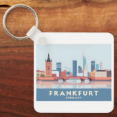 Frankfurt Duitsland Pastelreizen Sleutelhanger (Voorkant)