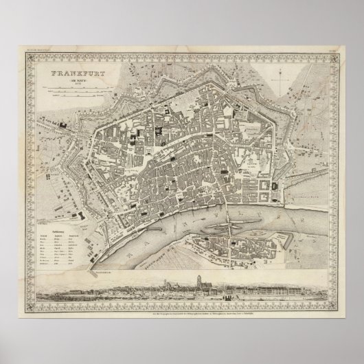 Frankfurt, Duitsland Poster (Voorkant)