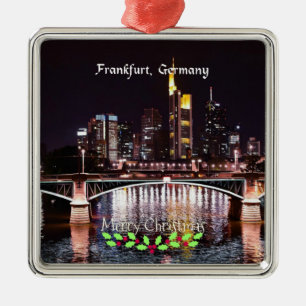 Frankfurt, Duitsland, pretkerst Metalen Ornament