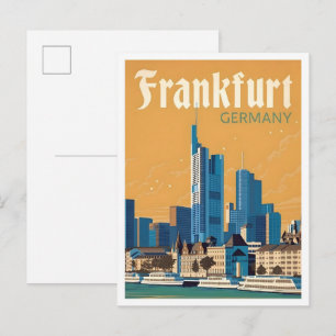 Frankfurt Duitsland Reis uit vroeger tijden Briefkaart
