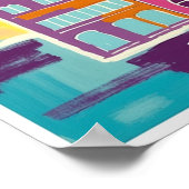 Frankfurt, Duitsland reisposter  Poster (Hoek)