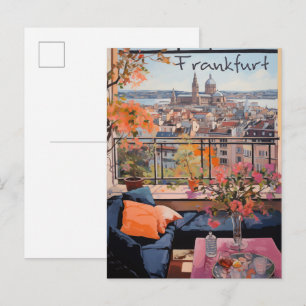 Frankfurt Duitsland Reizen Stad Schilderen Estheti Briefkaart