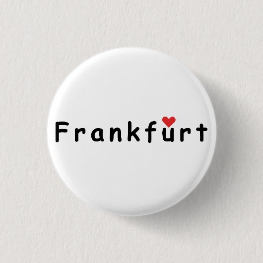 Frankfurt Duitsland Ronde Button 3,2 Cm (Voorkant)