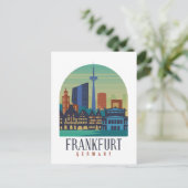 Frankfurt Duitsland Skyline Architectuur Briefkaart (Staand voorkant)